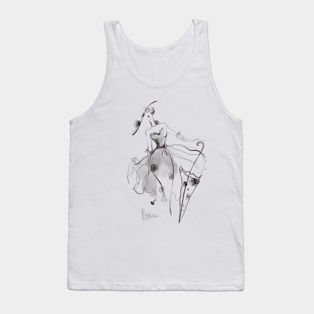 Dancing with umbrella Tank Top by Natxa